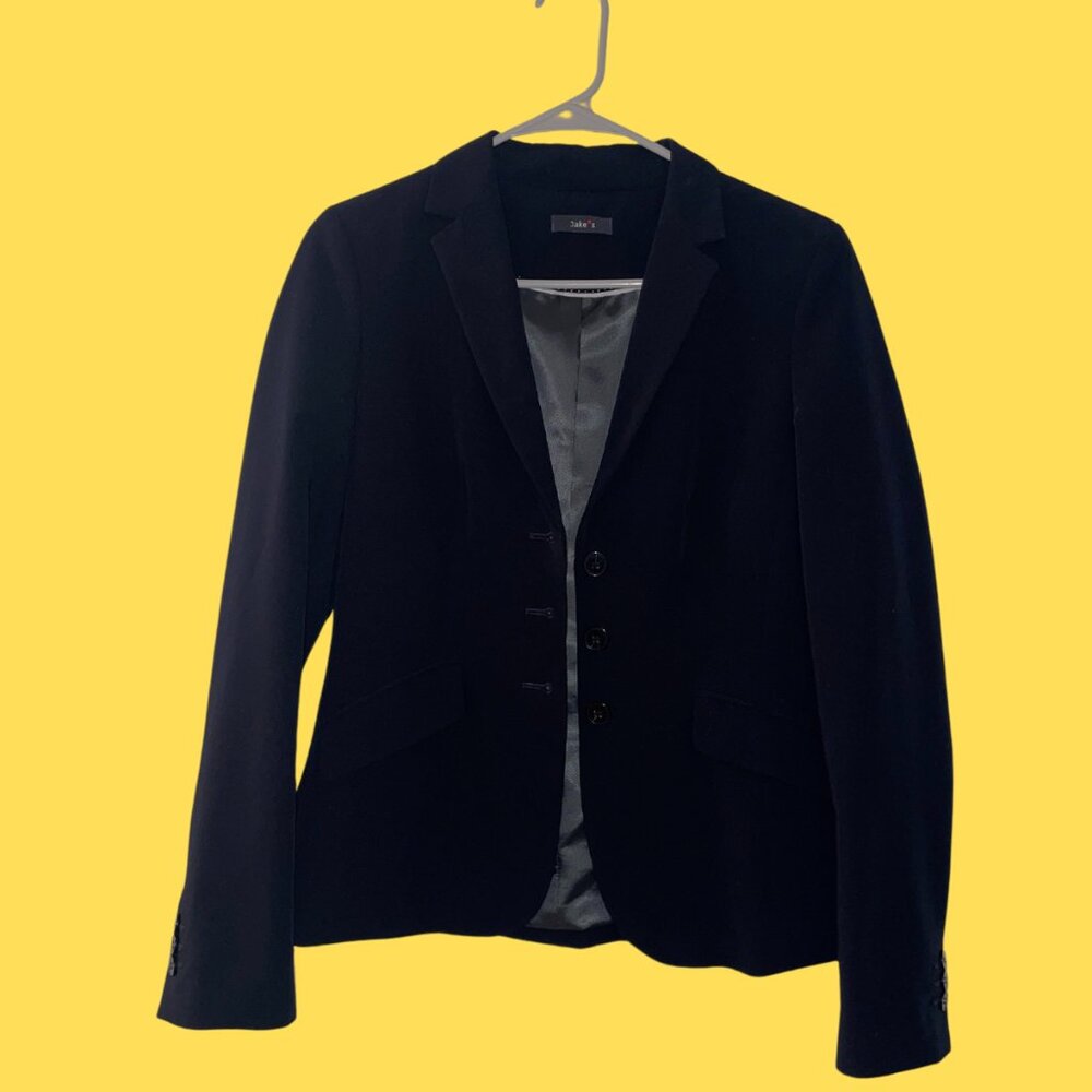 💙 Dark Blue Blazer – Size 4 – Timeless Elegance! 💙